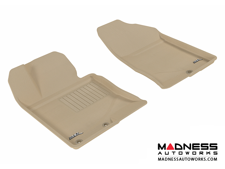 Hyundai Sonata Floor Mats (Set of 2) Front Tan by 3D MAXpider
